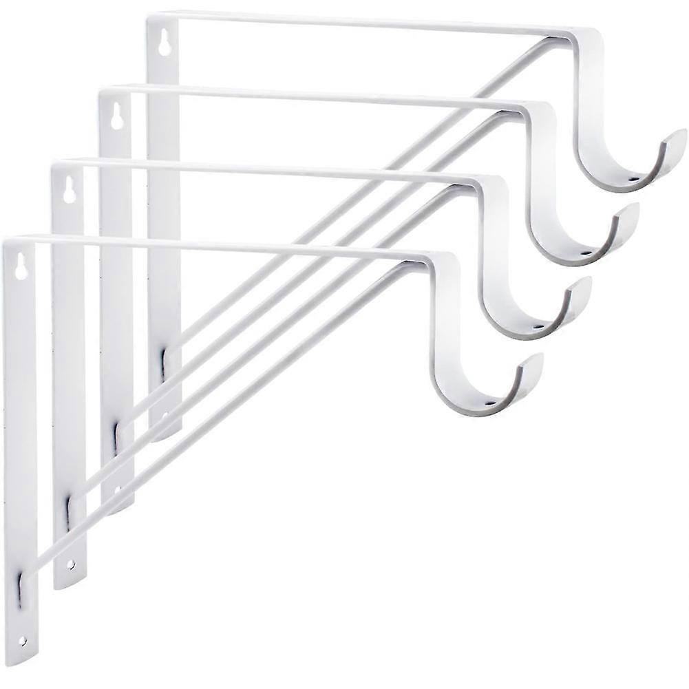 Set Aus 4 Robusten Halterungen Für Regale Und Kleiderstangen, Ideal Zur Aufbewahrung.