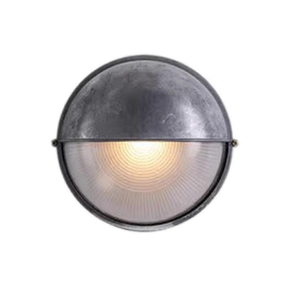 Runde, Feuchtigkeitsbeständige Led-wandleuchte Im Retro-stil Mit E27-fassung Für Den Außenbereich, Industrie-look, Aus Aluminium Und Glas, Ideal Für Garten Oder Veranda.