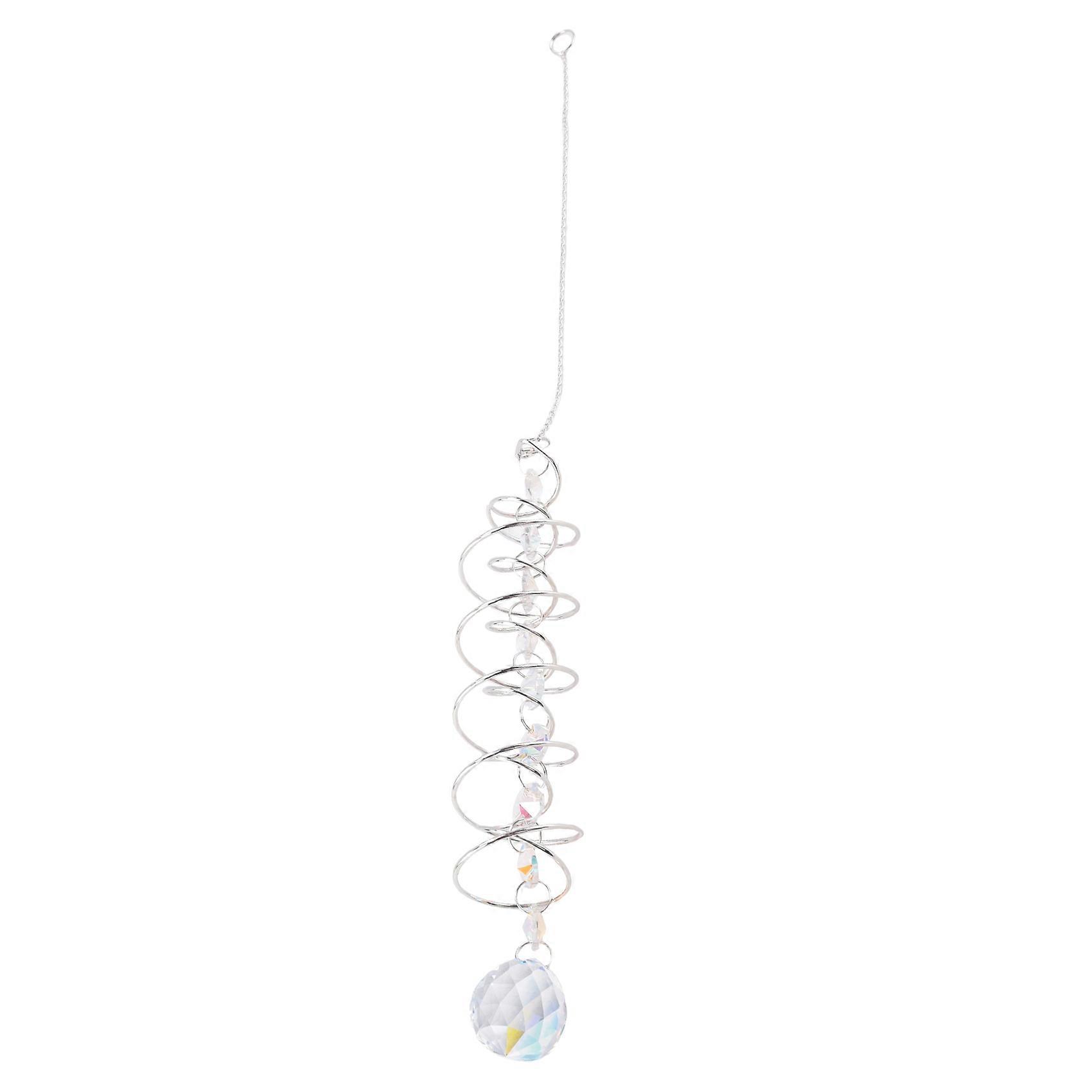 Dekorative 45 Cm (17,7 Zoll) Spiralkugel, Sonnenfänger Und Wetterfahne Aus Glaskristallen Für Die Innen- Und Außendekoration