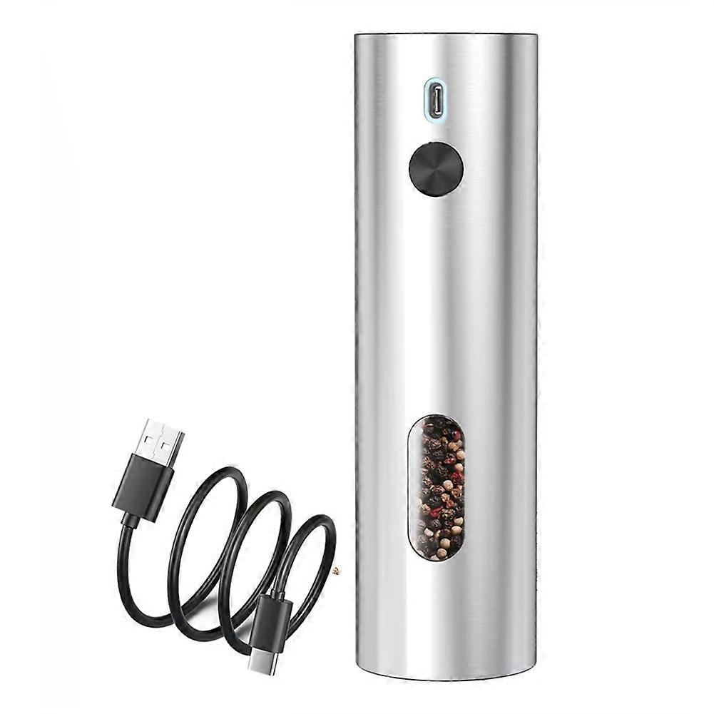 Elektrische Salz- Und Pfeffermühle Mit Usb-anschluss, Automatische Gewürzmühle Mit Einstellbarem Mahlgrad, Küchenhelfer