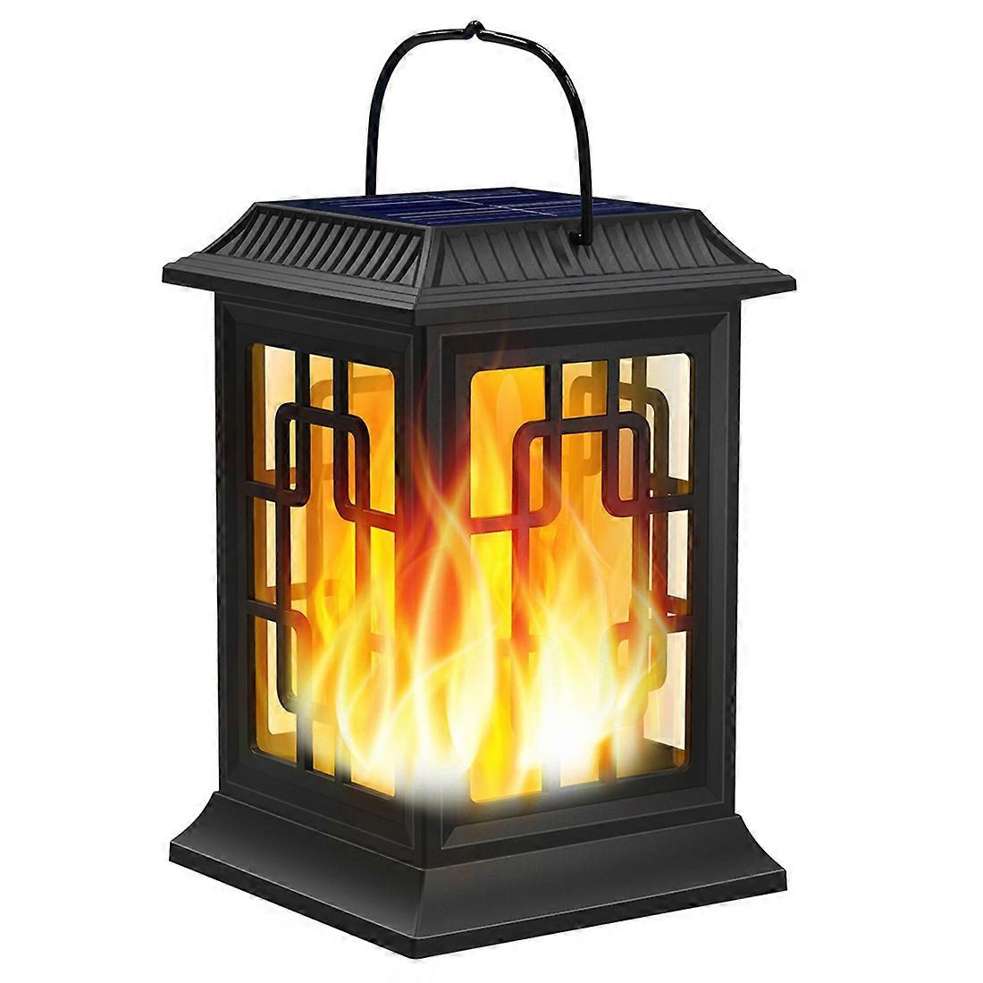 Solarbetriebene Hängelaterne Mit Verbessertem Flackerflammeneffekt, Wasserdicht, Für Garten, Einfahrt Oder Terrasse.