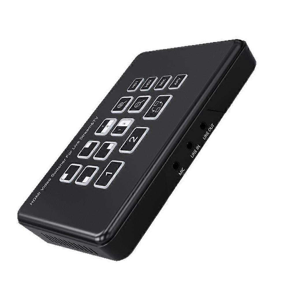 Dual-hdmi-2-kanal-live-video-switcher, Kompatibel Mit Live-streaming-kameras Und Videomischern, Eu-stecker