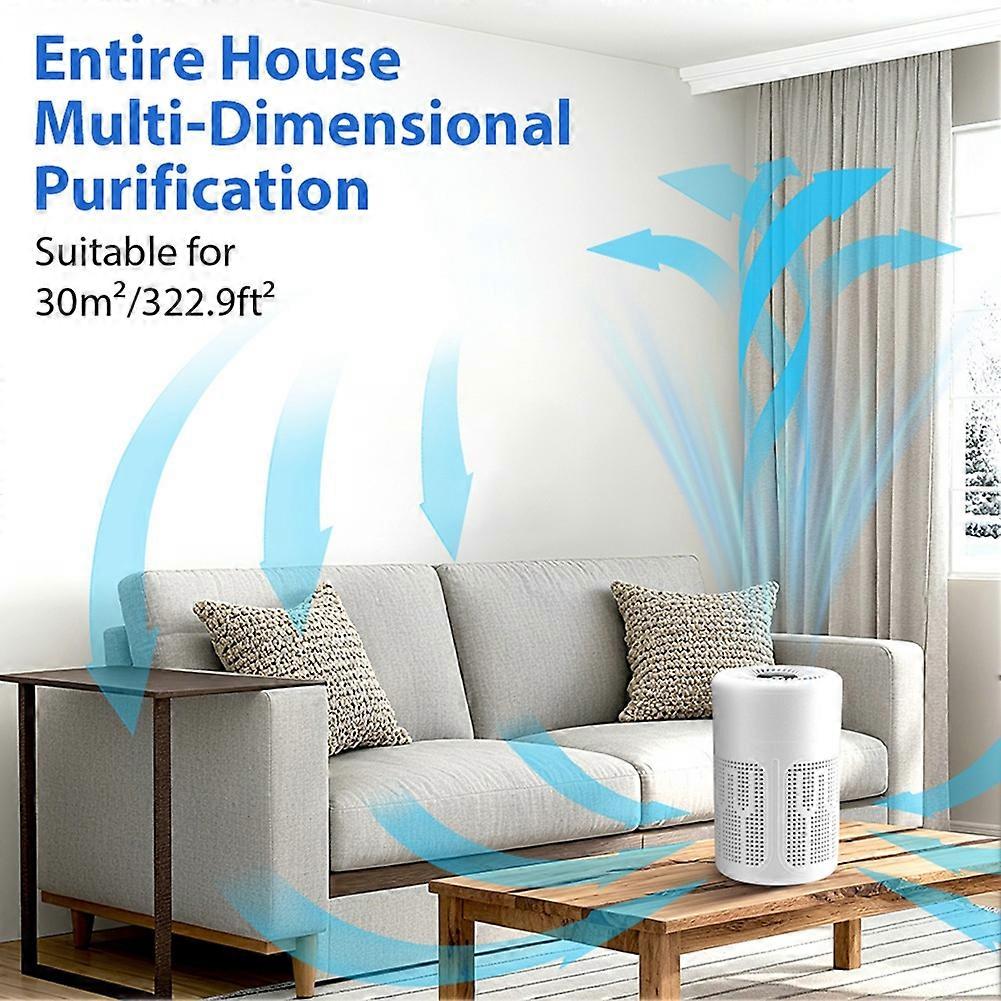 Mini-tischluftreiniger Mit Hepa-filter Und Negativ-ionen-technologie, Leise Und Tragbar, Ideal Fürs Schlafzimmer.