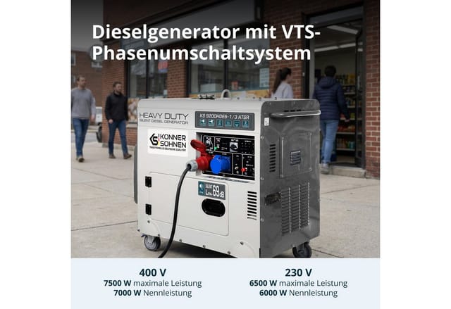 Könner&söhnen - ks 9200HDES-1/3 atsr Diesel Stromgenerator Stromerzeuger Notstromerzeuger 7.5kW