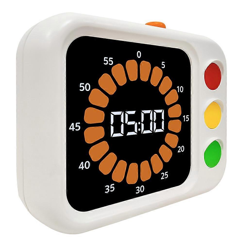 Digitaler 60-minuten-timer, Visuelles Zeitmanagement-tool Aus Kunststoff, Ampeldesign, Für Zuhause, Schule Oder Büro T4mc