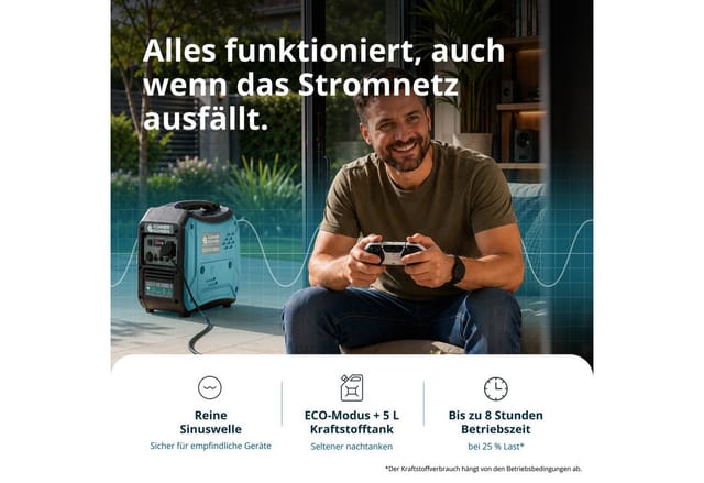 Könner&söhnen - Generatore di inverter a benzina 2000 w ks 2000i s