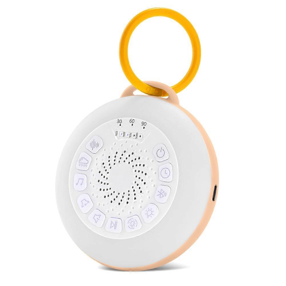 Weißrauschgenerator Mit 11 Einstellbaren Weißrauschstufen, Nachtlicht, Bluetooth-lautsprecher Und Timer (orange).