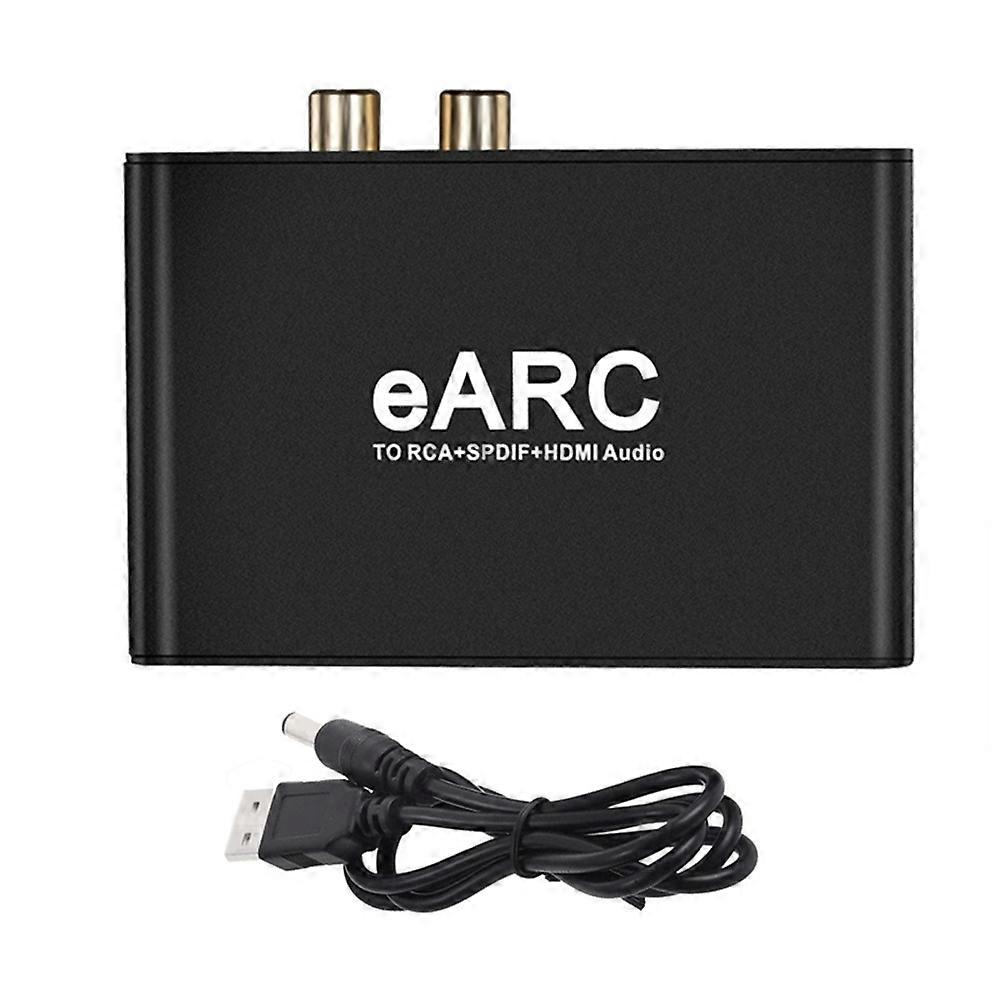 Earc Arc 192 Khz Audiokonverter, Earc-zu-rca-audioextraktor, Adapter Für Dts, Dolby Atmos, Ac3, Lpcm Und Optische Faser