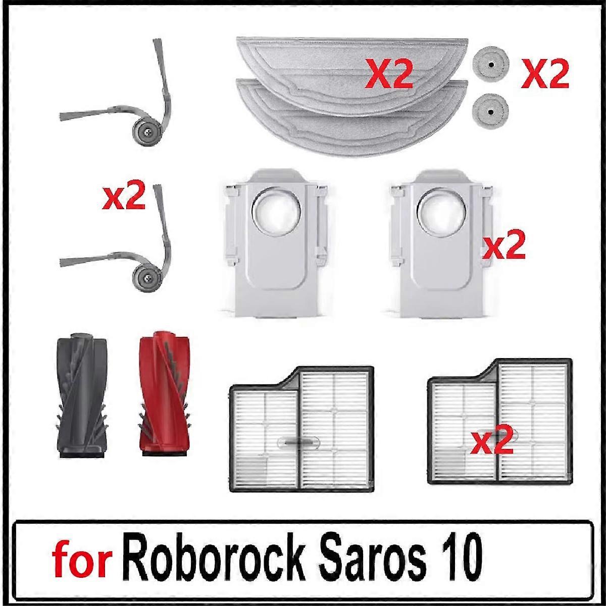 Zubehör Für Saros 10: Hauptwalze, Seitenbürste, Hepa-filter, Reinigungstuch, Staubbeutel, Ersatzteile Für Saugroboter
