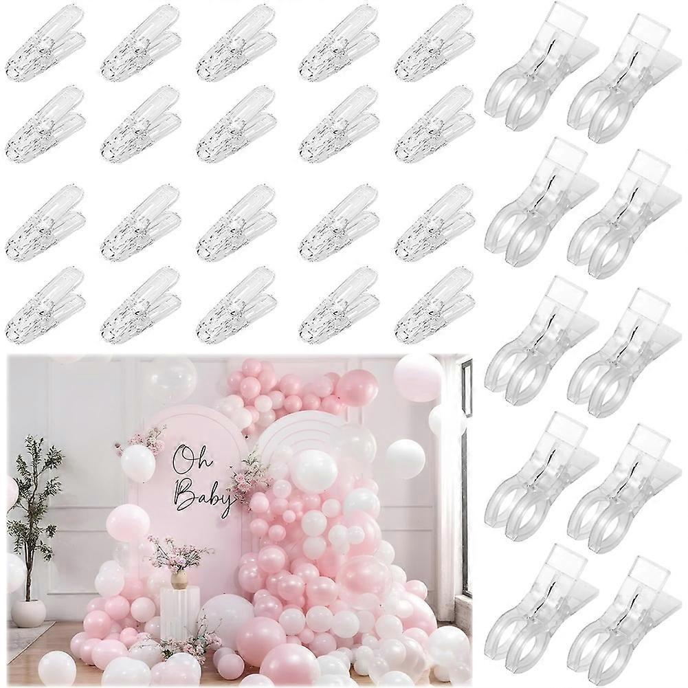Set Mit 30 Ballonbogenclips – 10 Große 8,9 Cm Clips Für Hintergründe Und 20 Kleine, Stabile 6,1 Cm Transparente Clips Für Ballonsets