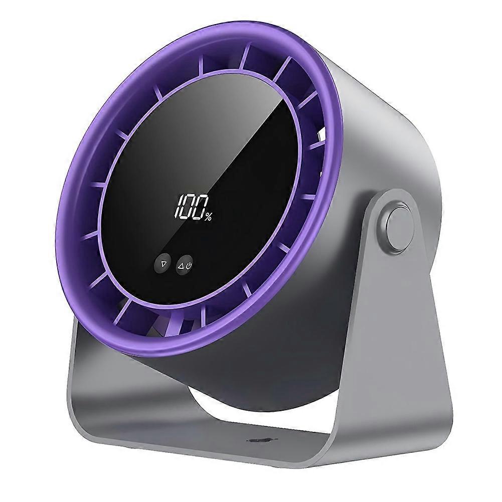 Wandmontierter Tischventilator, Ultraleiser Tischventilator (35 Db) Mit Digitalanzeige, 100-stufiger, Per Usb Aufladbarer Ventilator