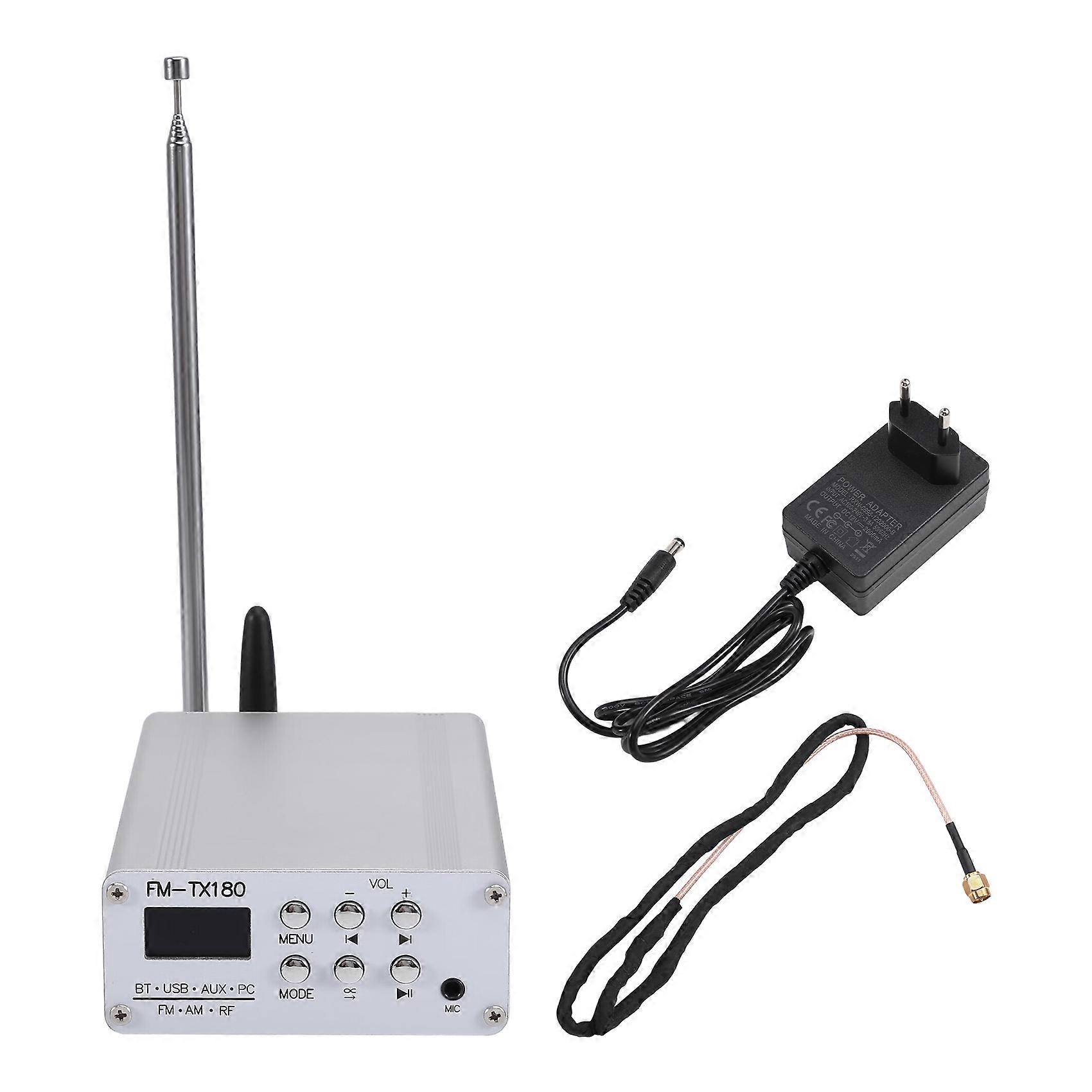 Stereo-fm-transmitter, Mittelband-am-transmitter, Drahtloser Bluetooth-audio-transmitter Mit Am-antenne, Eu-stecker.