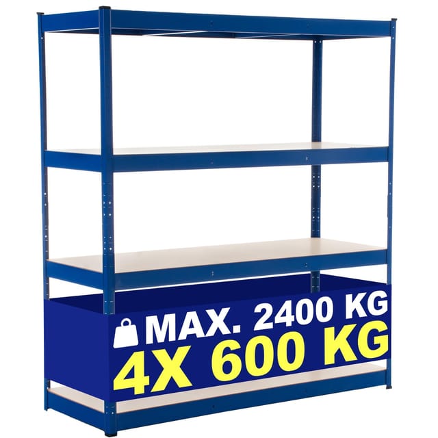 Schwerlastregal 160x60x180 cm blau