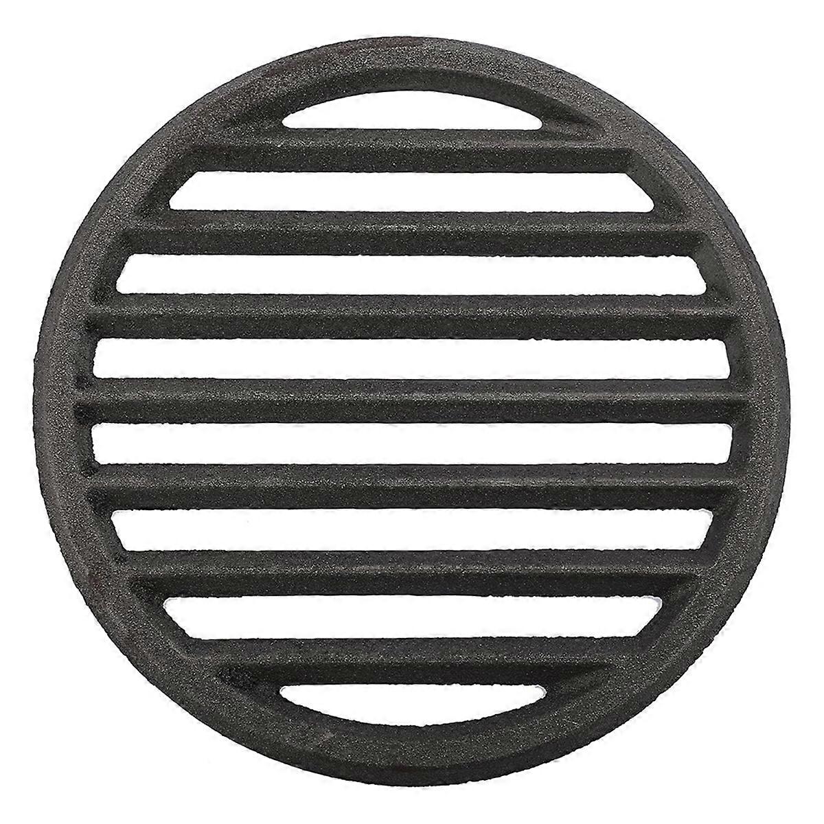 Runder Grillrost Aus Gusseisen Für Kaminunterbau, Grillplatte Für Holzkohle, 23 Cm (9 Zoll).