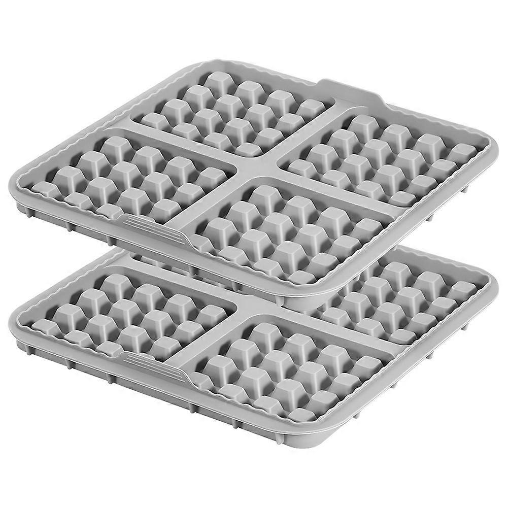 Set Mit 2 Silikon-waffelformen (17x17cm), Kompatibel Mit Allen Quadratischen Heißluftfritteusen Von 4,2 Bis 6,2 L.