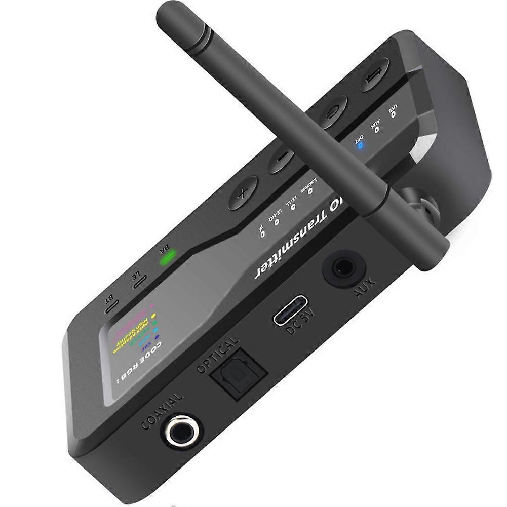 Bt5.3-audiosender, Aptx Adaptive/hd Lc3-bereich, Drahtloses Streaming (1:n), Otg-empfänger, Usb, Toslink, Koaxial, Aux (eu)