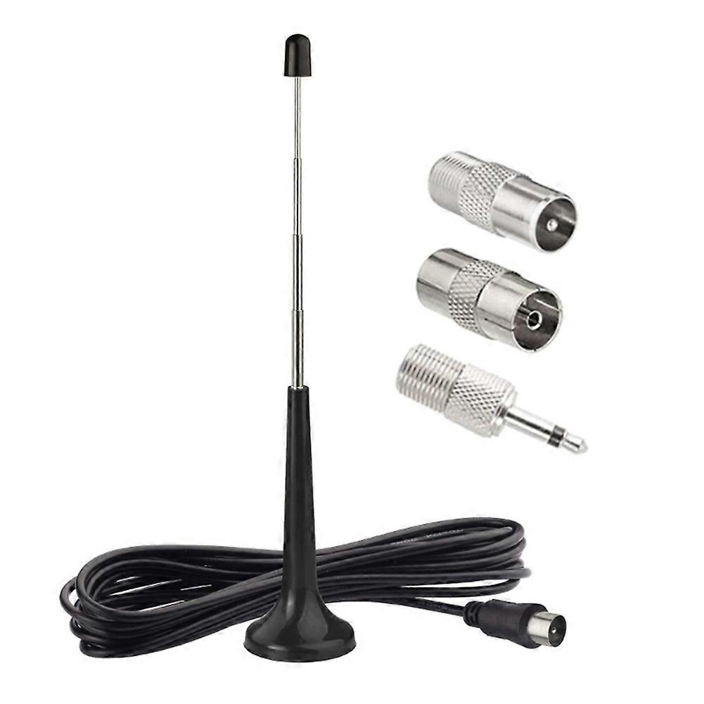 Teleskop-fm-antennen Für Ukw- Und Dab-radio, Ukw-zimmerantennen Mit 3 Adaptern Für Digitales Ukw-heimradio