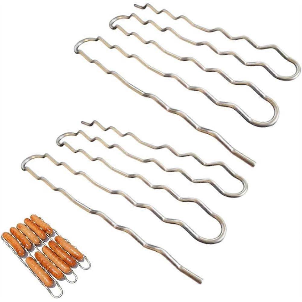 Set Mit 2 Grillwursthaltern, Hundegrillrolle, Gleichmäßiges Garen, Freihändiger Halter Für Camping Und Grillen Im Freien
