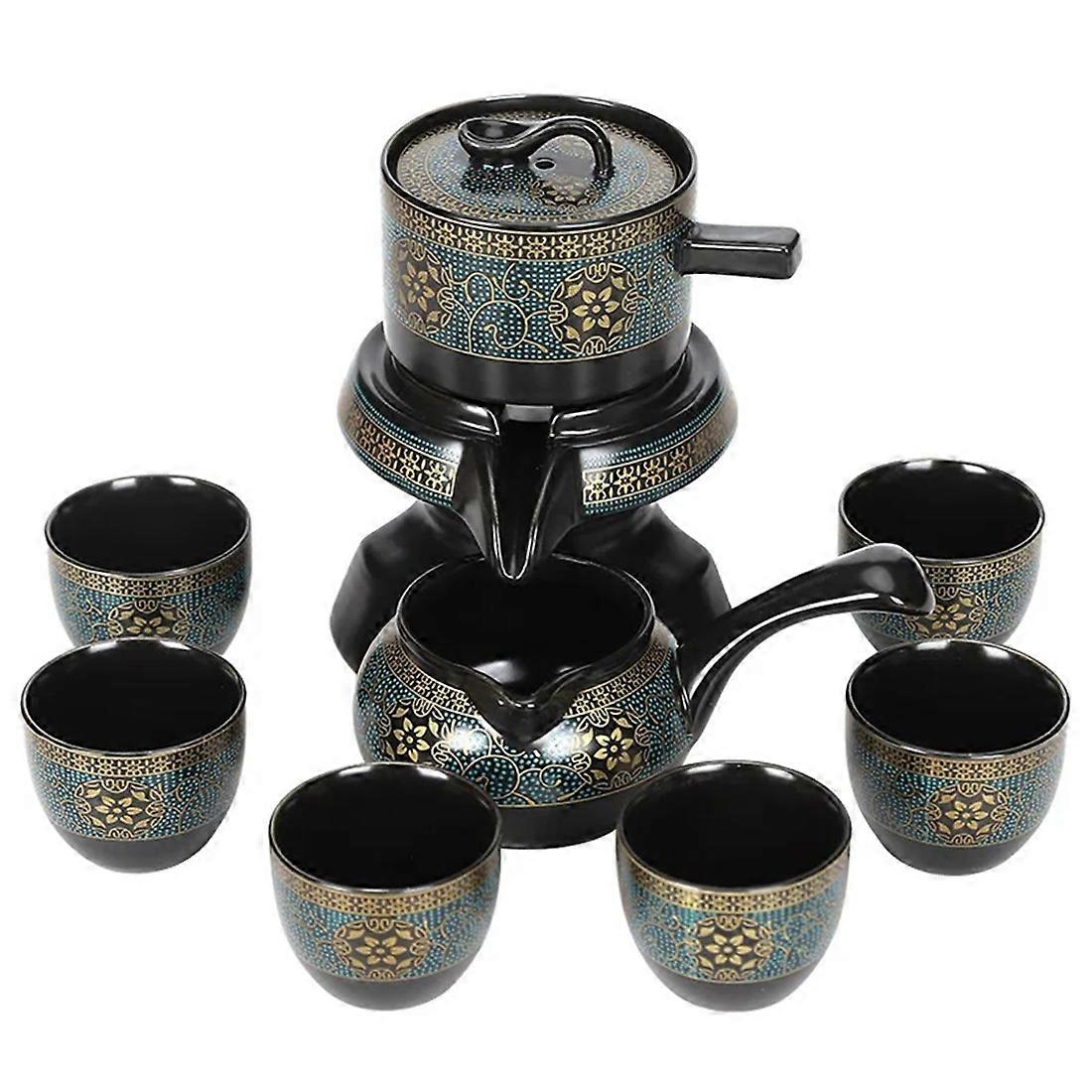 Kungfu-teeservice Mit Drehfunktion, Halbautomatisch, Inklusive Wasser Für Die Teezubereitung Und Keramiktasse, Ideales Geschenk Für Geschäftskunden