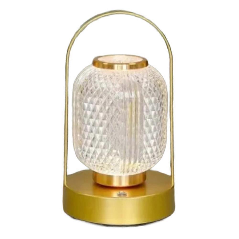 Wiederaufladbare Led-tischleuchte Im Retro-stil Aus Acryl, Usb-touch-nachtlicht, Tragbare Beleuchtung Für Schlafzimmer, Wohnzimmer Und Nachttisch