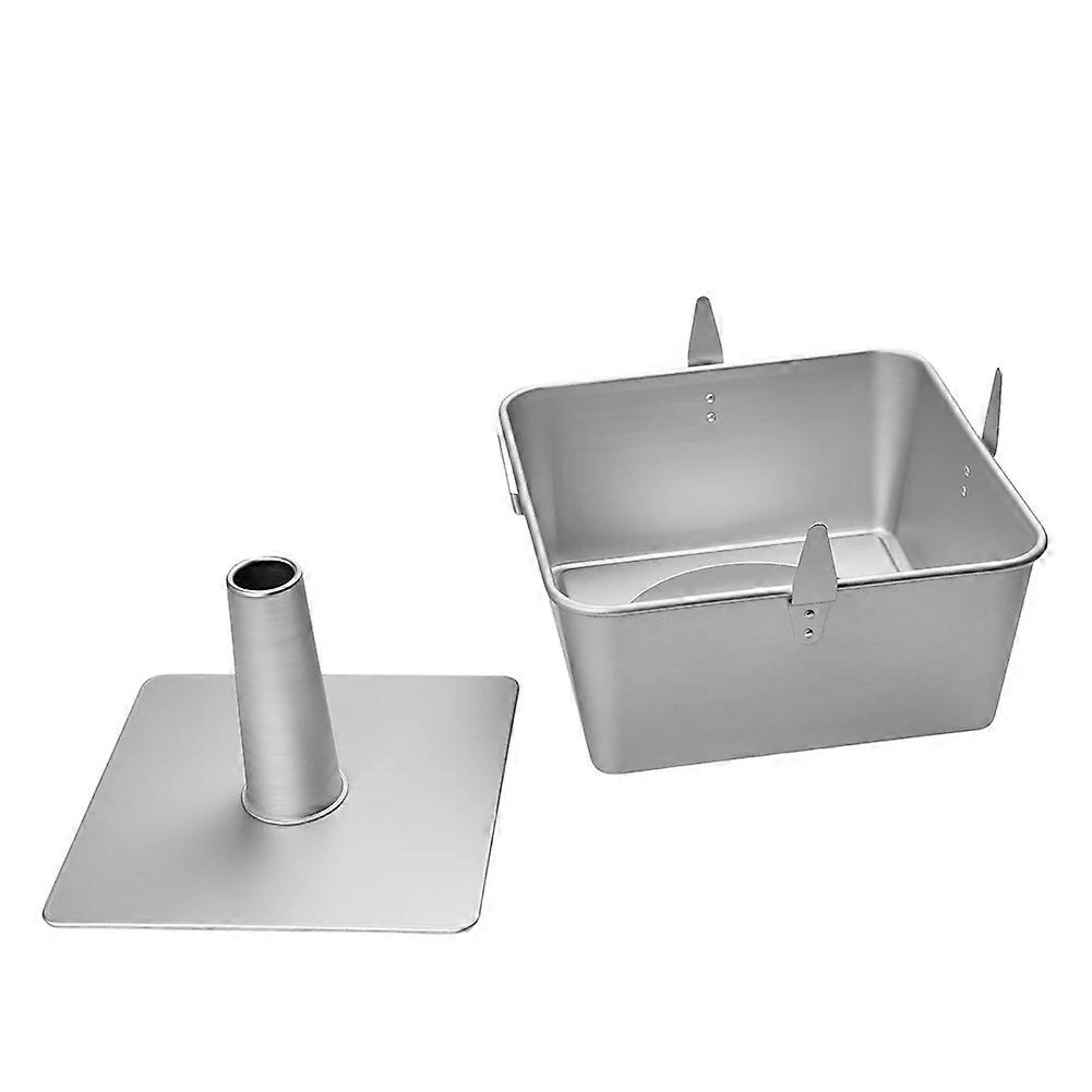 Quadratische Rohrkuchenform, 28 Tassen Fassungsvermögen Für Rezepte Mit 18 Tassen, 25 Cm, Eloxiertes Aluminium, Für Engelstorte, Chiffonkuchen Und Rührkuchen.