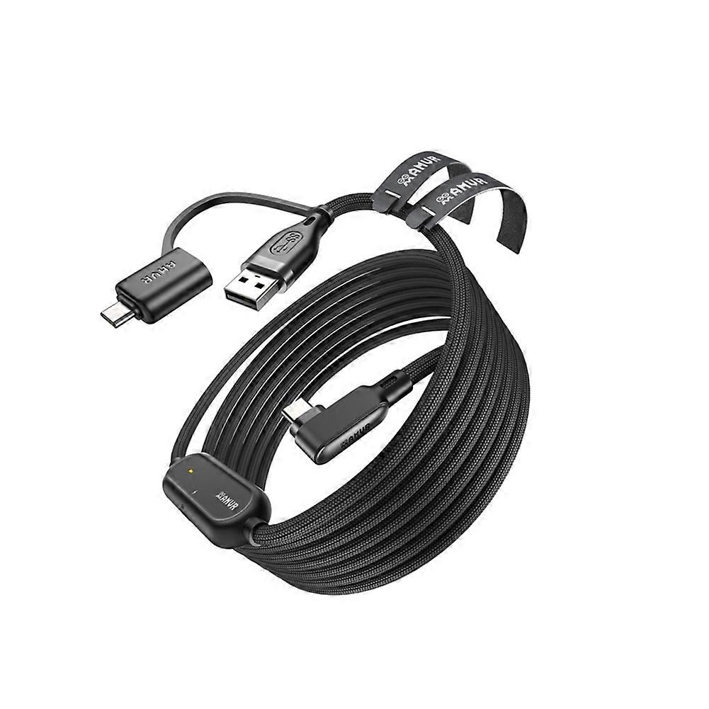 Amvr Vr-linkkabel Für Oculus Quest 3/3s/2/pro/pico 4/pico 4 Ultra/steam Vr, 5 M Hochgeschwindigkeits-datenübertragungskabel, Vr-gaming-zubehör