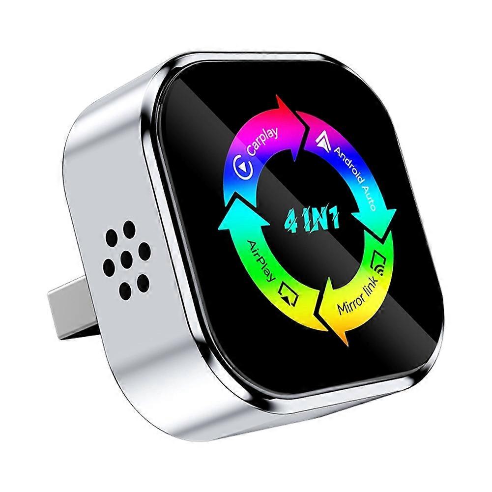 4-in-1 Wireless Carplay Adapter Airplay/mirror Link/android Auto/carplay Ai Box, Usb-dongle, Kabelgebunden Auf Wireless Carplay B