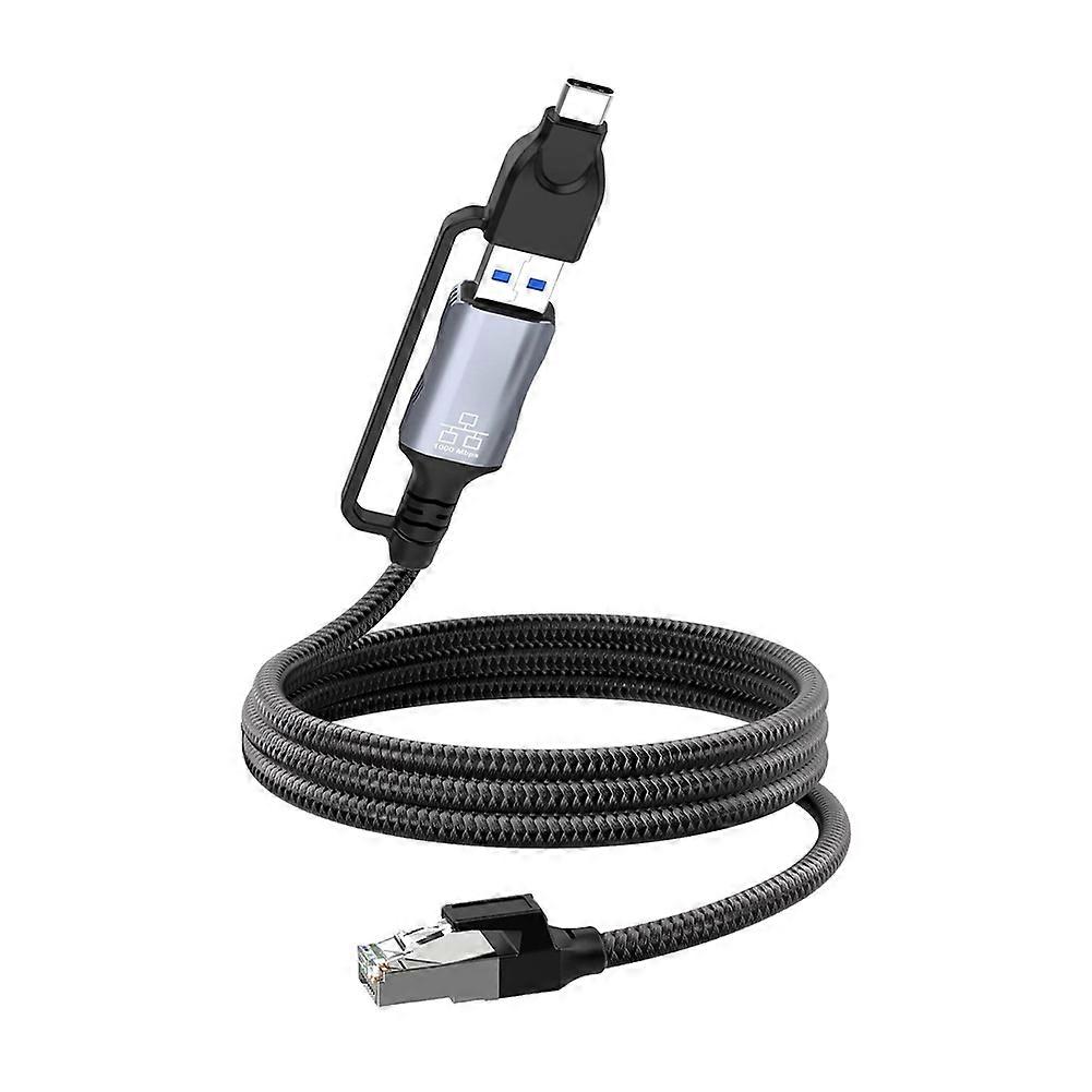2-in-1 Usb-a Typ-c Auf Rj45 Ethernet-adapter, 1000 Mbit/s Gigabit-netzwerkkabel, Usb-c Auf Rj45 Gigabit-lan-netzwerkkabel
