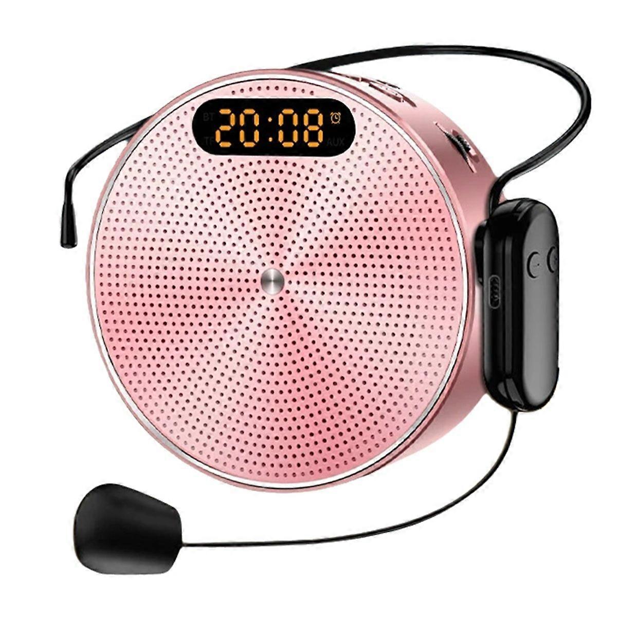 Kabelgebundener/kabelloser Lautsprecher Mit Uhrfunktion, Tragbarer Bluetooth-lautsprecher, Spezielles Mikrofon Für Lehrer Und Reiseleiter
