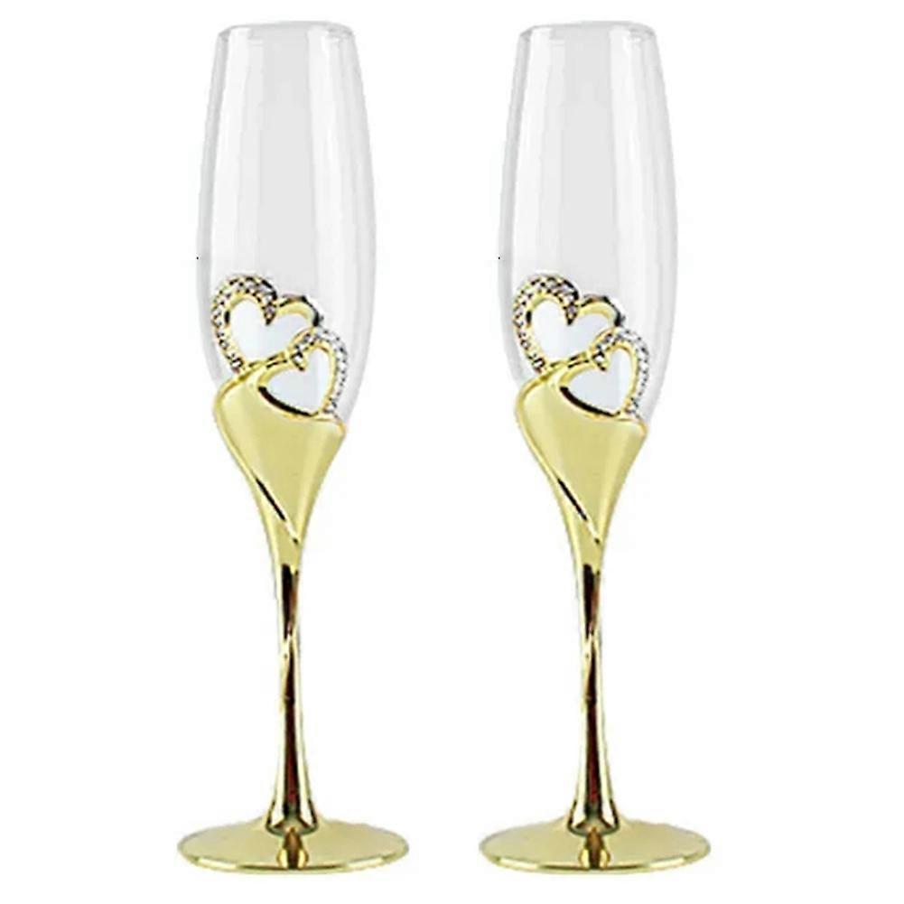 Europäische Kristall-champagnergläser Für Hochzeiten Und Partys, Vergoldete Coupes