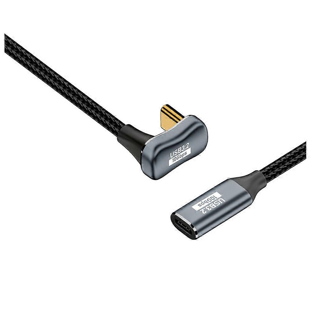 Rechtwinkliges Usb-c-auf-usb-c-otg-datenkabel, Pd 100 W, Usb 3.2 Gen 2, 10 Gbit/s Datensynchronisation, 5 A Stromversorgung, 4 Khz/60 Hz, F