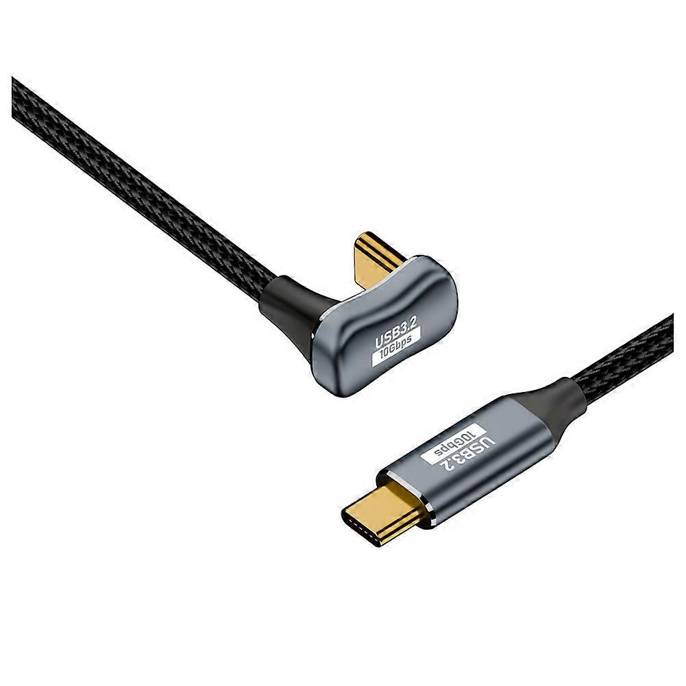Rechtwinkliges Usb-c-auf-typ-c-otg-datenkabel, Pd 100 W, Usb 3.2 Gen 2, 10 Gbit/s Datensynchronisation, 5 A Stromversorgung, 4 Khz/60 Hz, C
