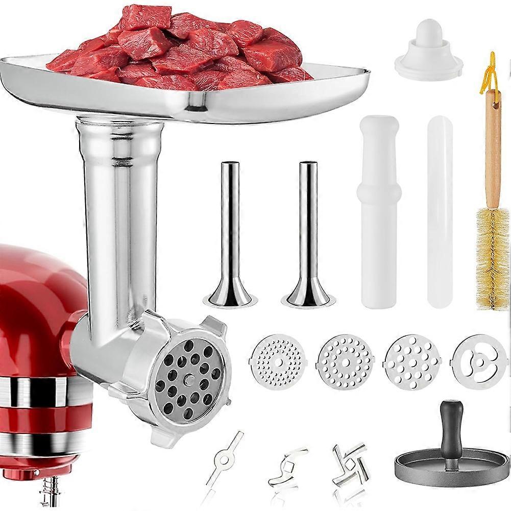 Kamjuntar Fleischwolf-aufsatz Für Kitchenaid Küchenmaschinen, 16-teiliges Fleischwolf- Und Wurstformer-set