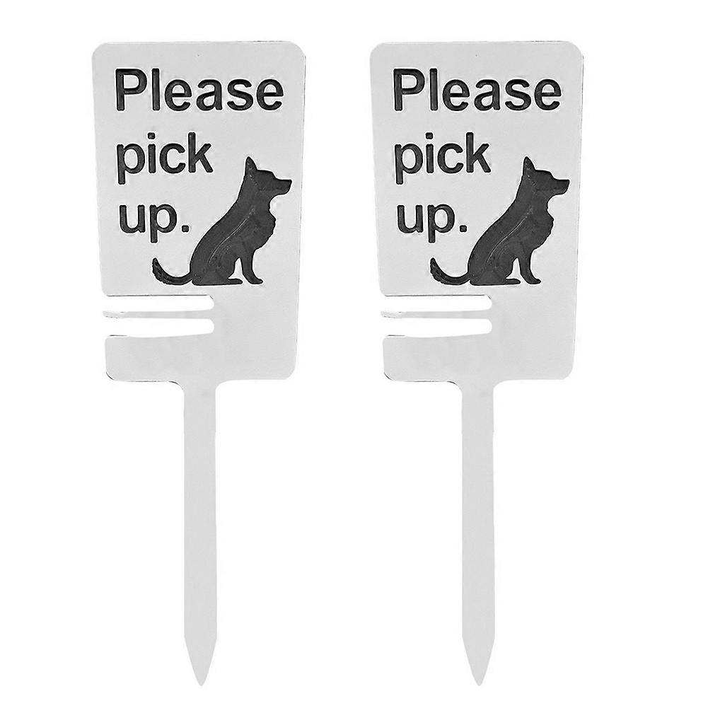Hinweisschild Zur Tierkotentsorgung – Erinnerungsschild Zur Beseitigung Von Tierkot – Rasenwarnschild – Rasenschutzschild – Holzpflöcke – Hund