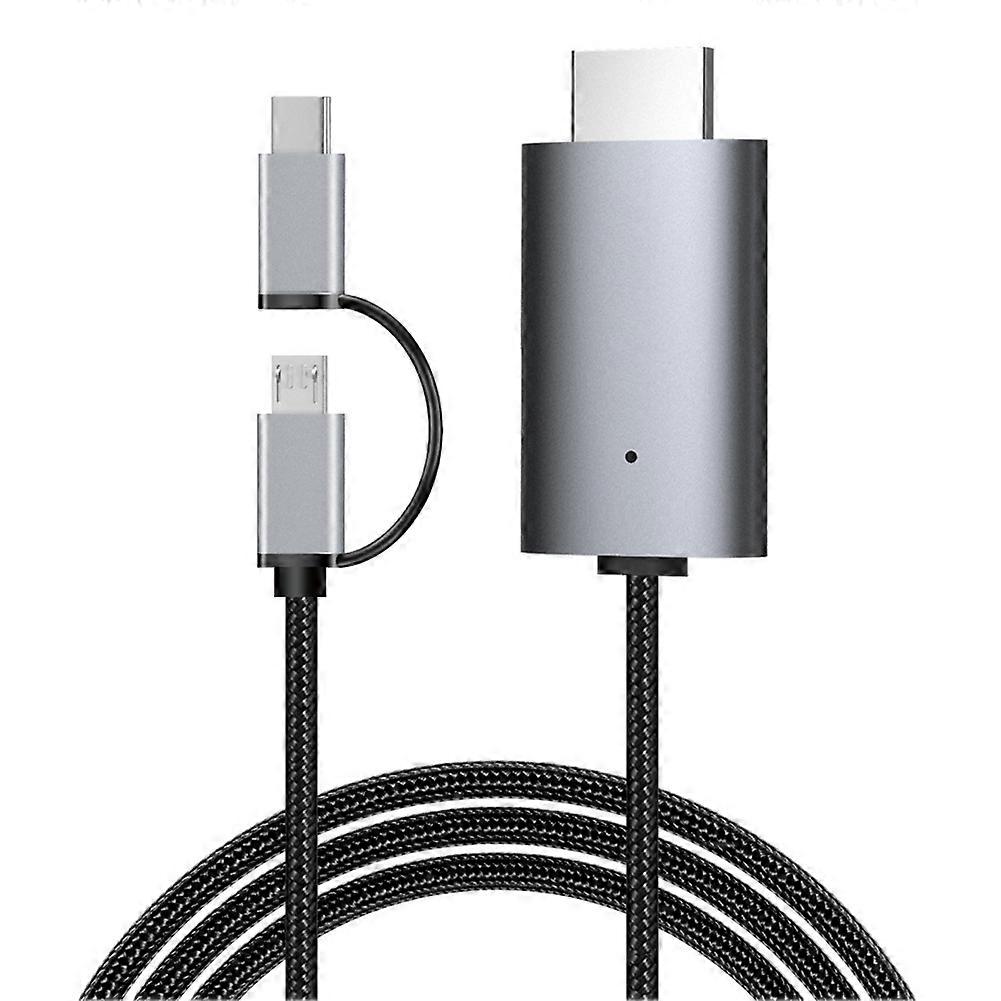 Usb-hd-anschluss Für Bildschirme Und Streaming, Kompatibel Mit Micro-usb Typ C Und Hdmi, Zum Anschluss Eines Telefons, Tablets Oder Fernsehers.