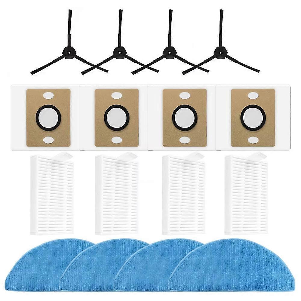 16-teiliges Ersatzteilset Für Den Ilife A30 Pro Saugroboter: Seitenbürsten, Filter, Mikrofasertücher Und Staubbeutel.