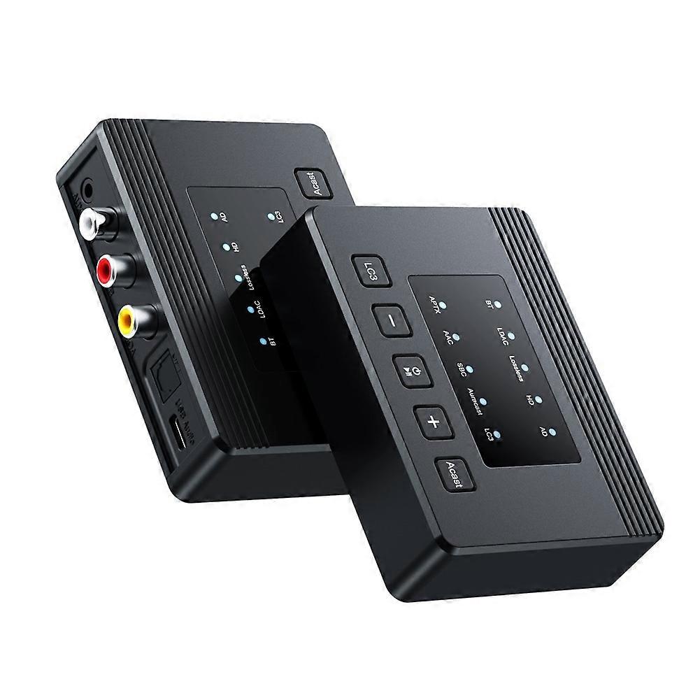 2-in-1 Bluetooth-sender-empfänger Für Audio-kopfhörer, Bluetooth 6.0 T, Tv- Und Auto-kompatibel, Mit Aux/rca-eingängen Und Hd-hifi-qualität.