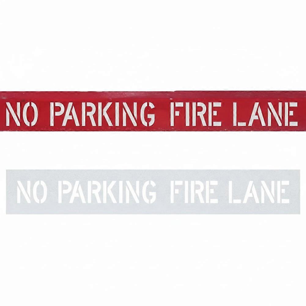 Schablone „parken Verboten – Feuerwehrzufahrt“ 10 X 122 Cm (4 X 48 Zoll) – Buchstabenhöhe: 10 Cm (4 Zoll) – Wiederverwendbare Silikon-sprühdosenschablone Für Asphalt Und Beton