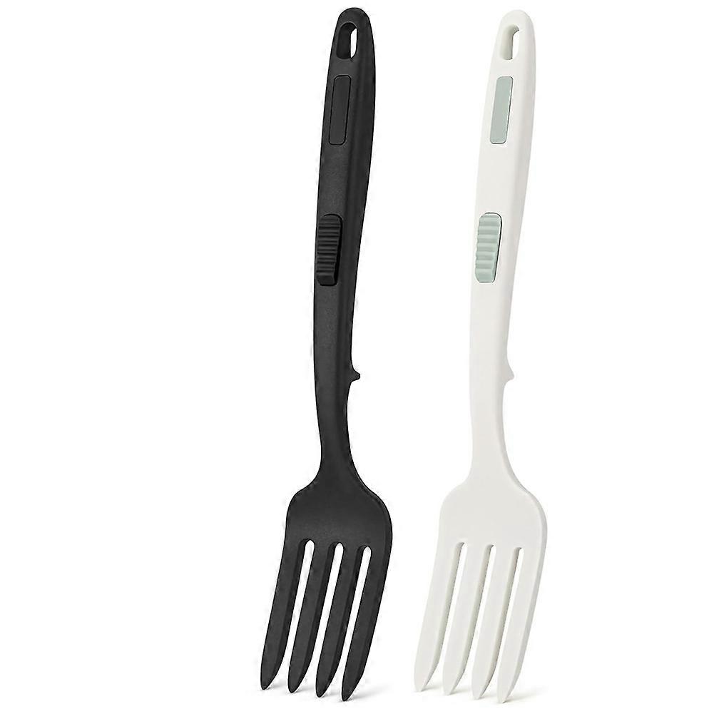 Set Aus 2 Flexiblen Silikon-küchengabeln, 29,5 Cm (11,6 Zoll), Hitzebeständig Und Antihaftbeschichtet, Zum Effizienten Mischen, Zerkleinern Und Schlagen.