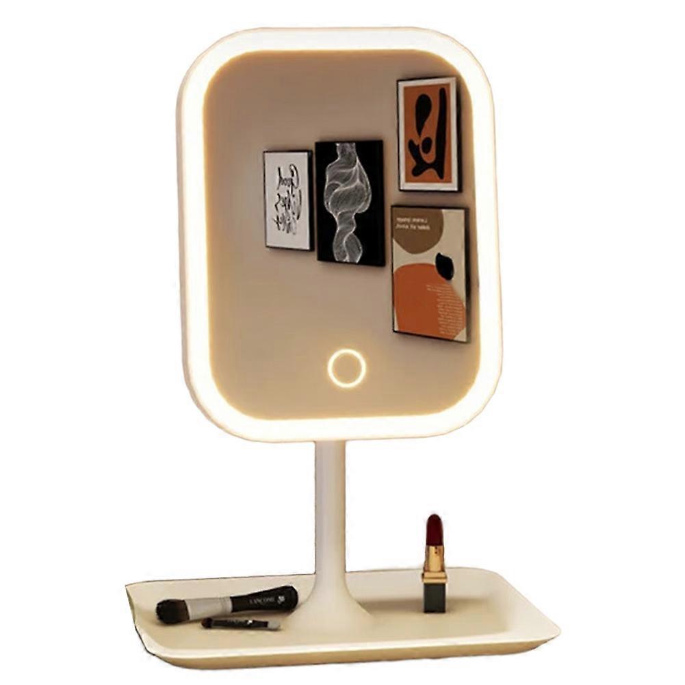 Moderner Tisch-schminkspiegel Mit 3-farbiger Led-beleuchtung, Touch-funktion, Schminktischspiegel Fürs Schlafzimmer.