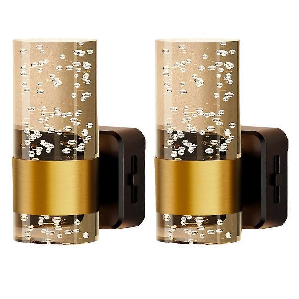Set Aus 2 Led-wandnachtlichtern Mit Einstellbarer Helligkeit Und Automatischem Helligkeitssensor (us-stecker).