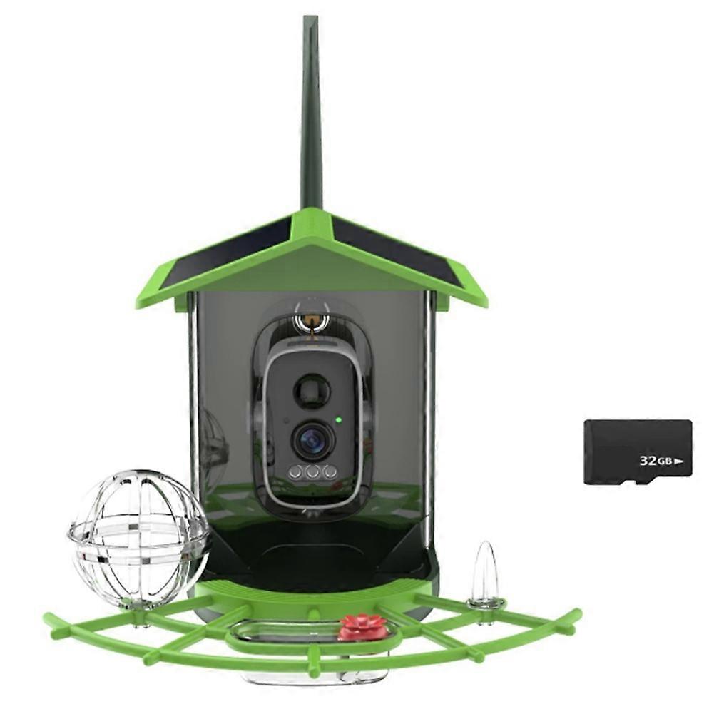 4mp 2k Hd Vogelfutterhauskamera, Vogelvideoaufnahme, Wlan, Solarbetrieben, Akku Mit Solarpanel, Sofortige Vogelbeobachtung