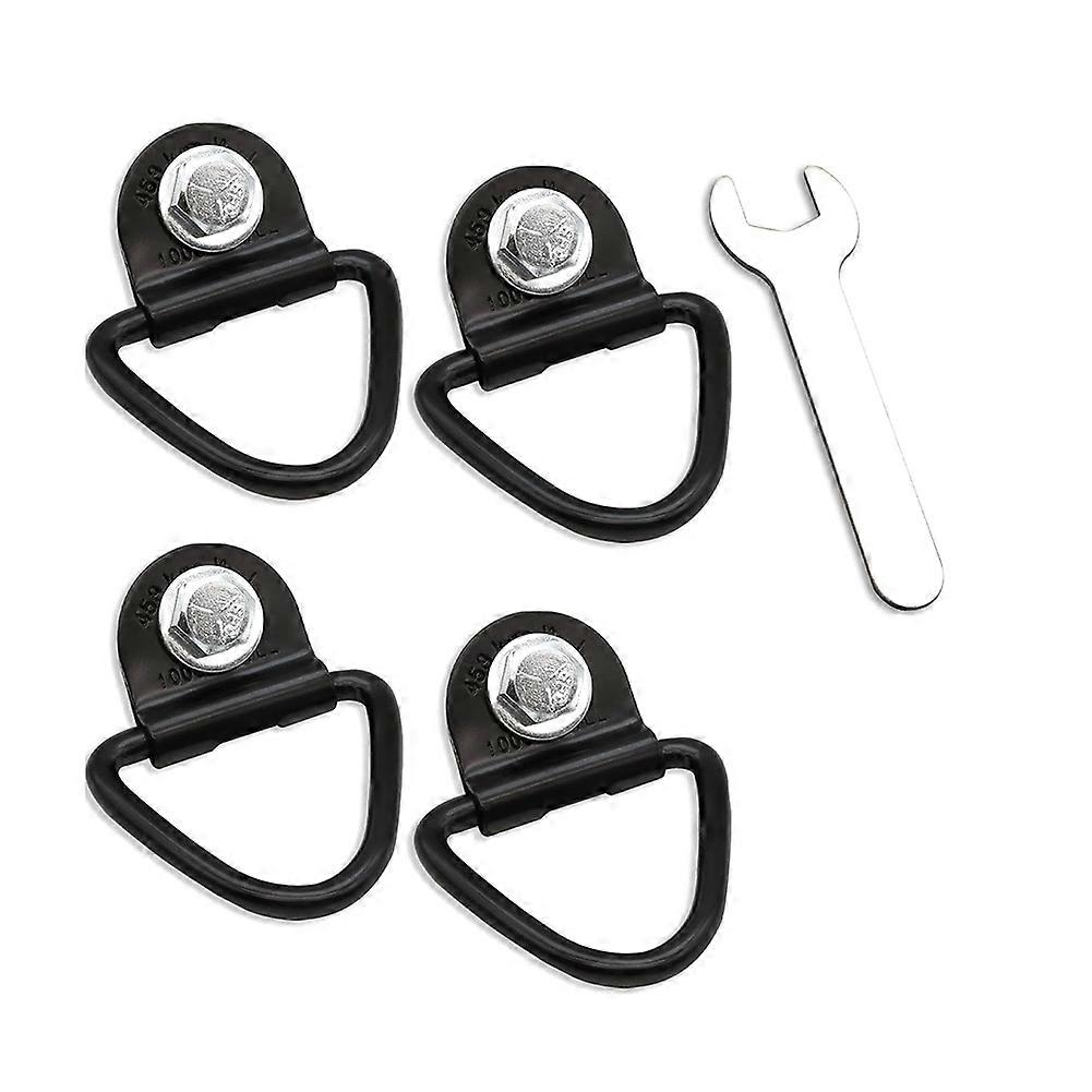 Ruffland Hundezwinger-befestigungsset (4 Gurte) – D-ringe, Tragkraft 454 Kg (1000 Lb), Inklusive Schraubenschlüssel – Einfache Montage