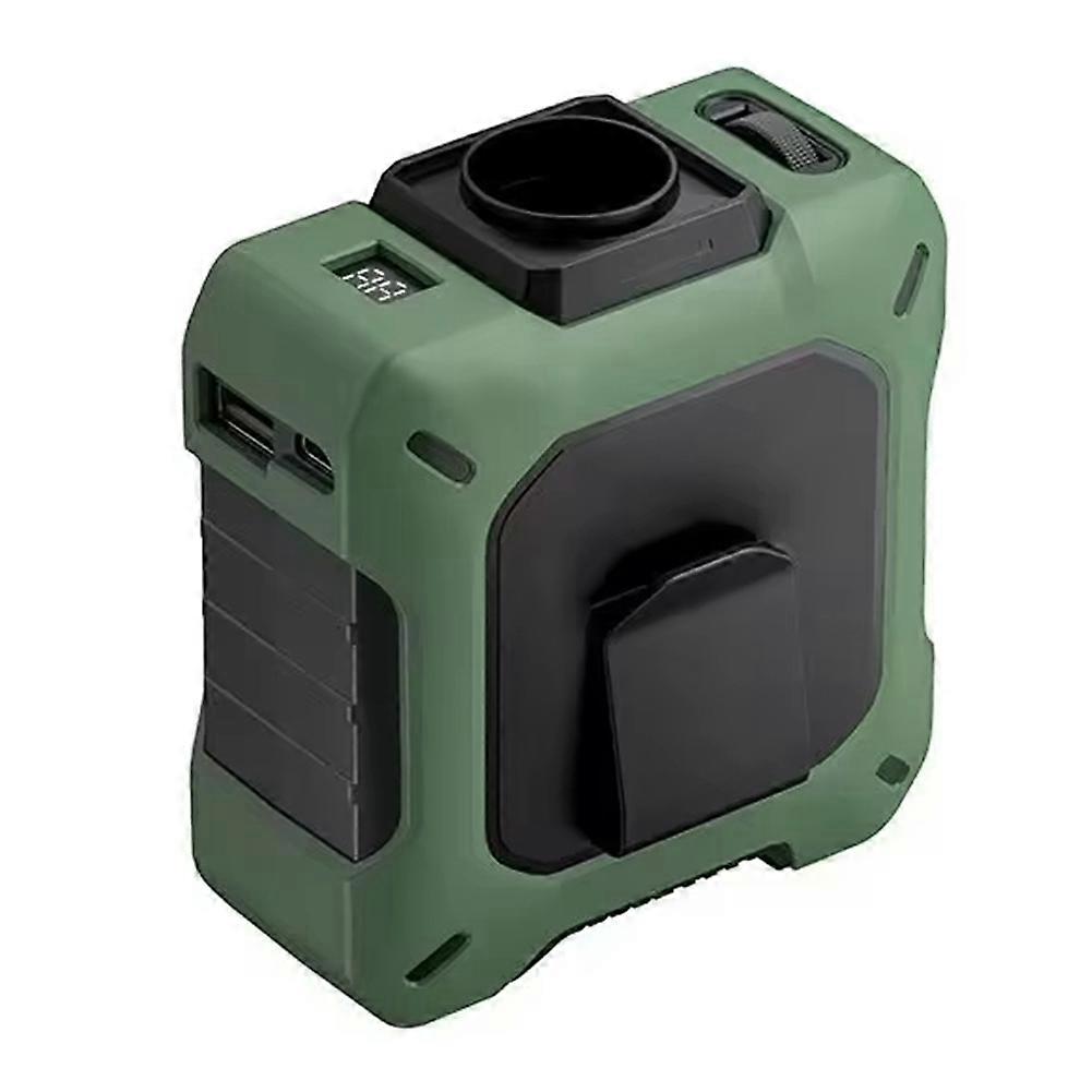 Tragbarer Gürtelclip-ventilator – Usb-aufladbar, Wird Am Gürtel Getragen Und Eignet Sich Für Outdoor-aktivitäten Wie Wandern Und Camping.