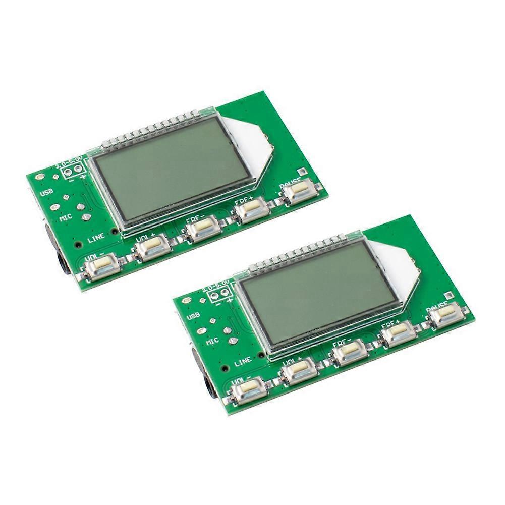 Digitales Fm-sendermodul, Stereo-funkmikrofonplatine, Frequenzmodulation Mit Lcd-bildschirm, Line-/usb-/mikrofoneingänge