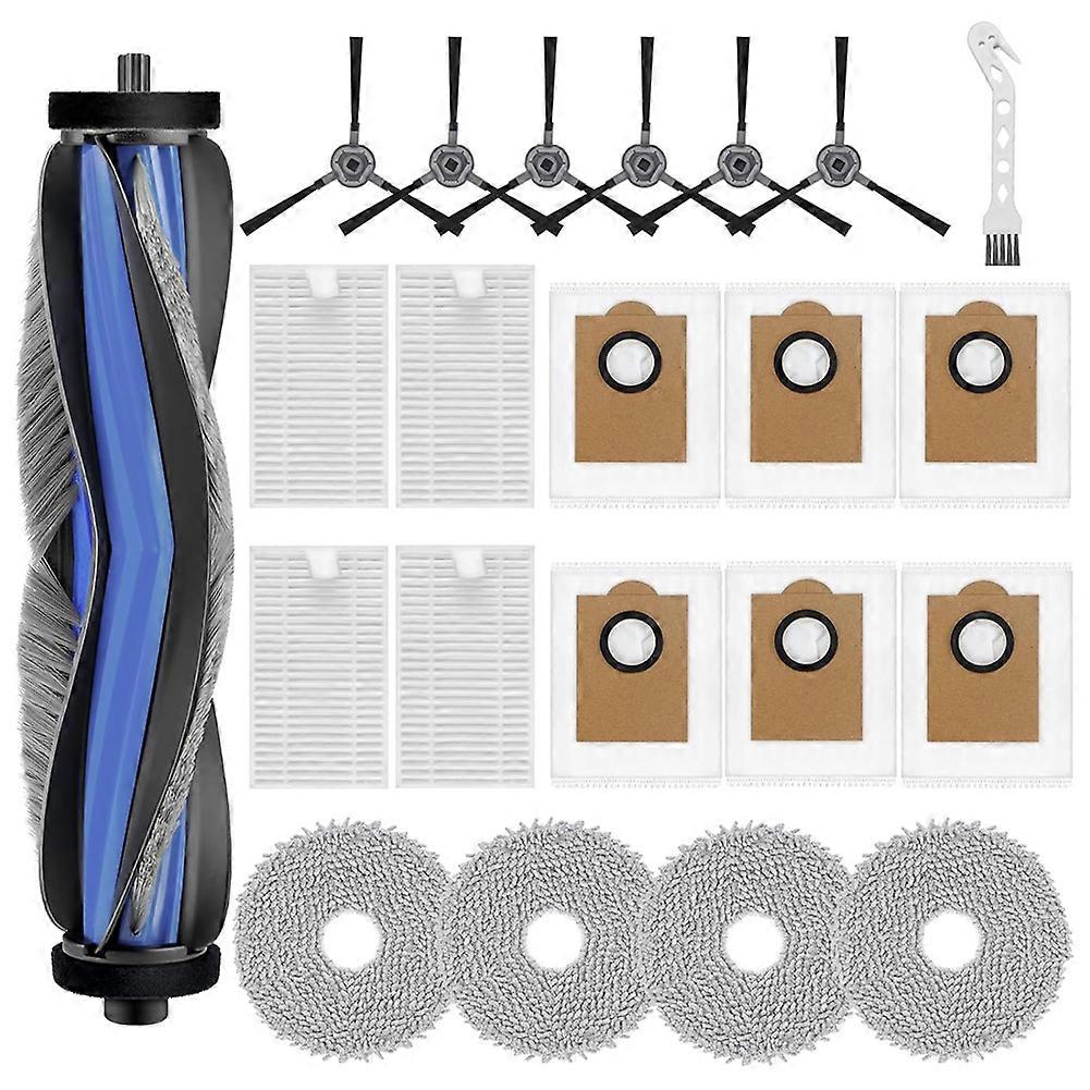 Set Mit 22 Ersatzteilen Für Den Lefant M3 Saugroboter: Hauptbürste, Filter, Reinigungstuch, Staubbeutel Und Seitenbürste.