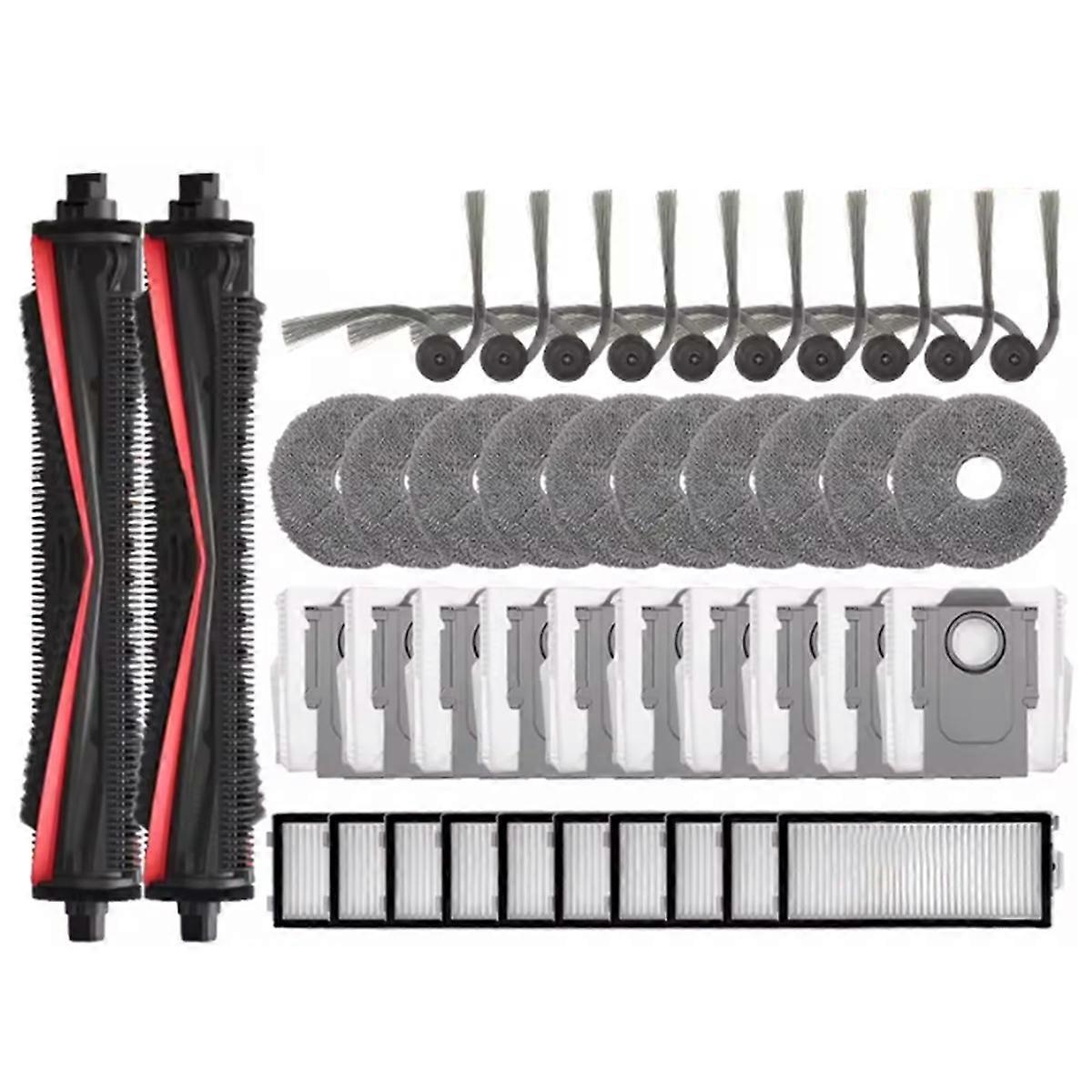 42 Ersatzteile Für Den Staubsauger Saros Z70 / G30: Tricut-bürste, Seitenbürste, Staubbeutel, Filter Und Reinigungstuch.