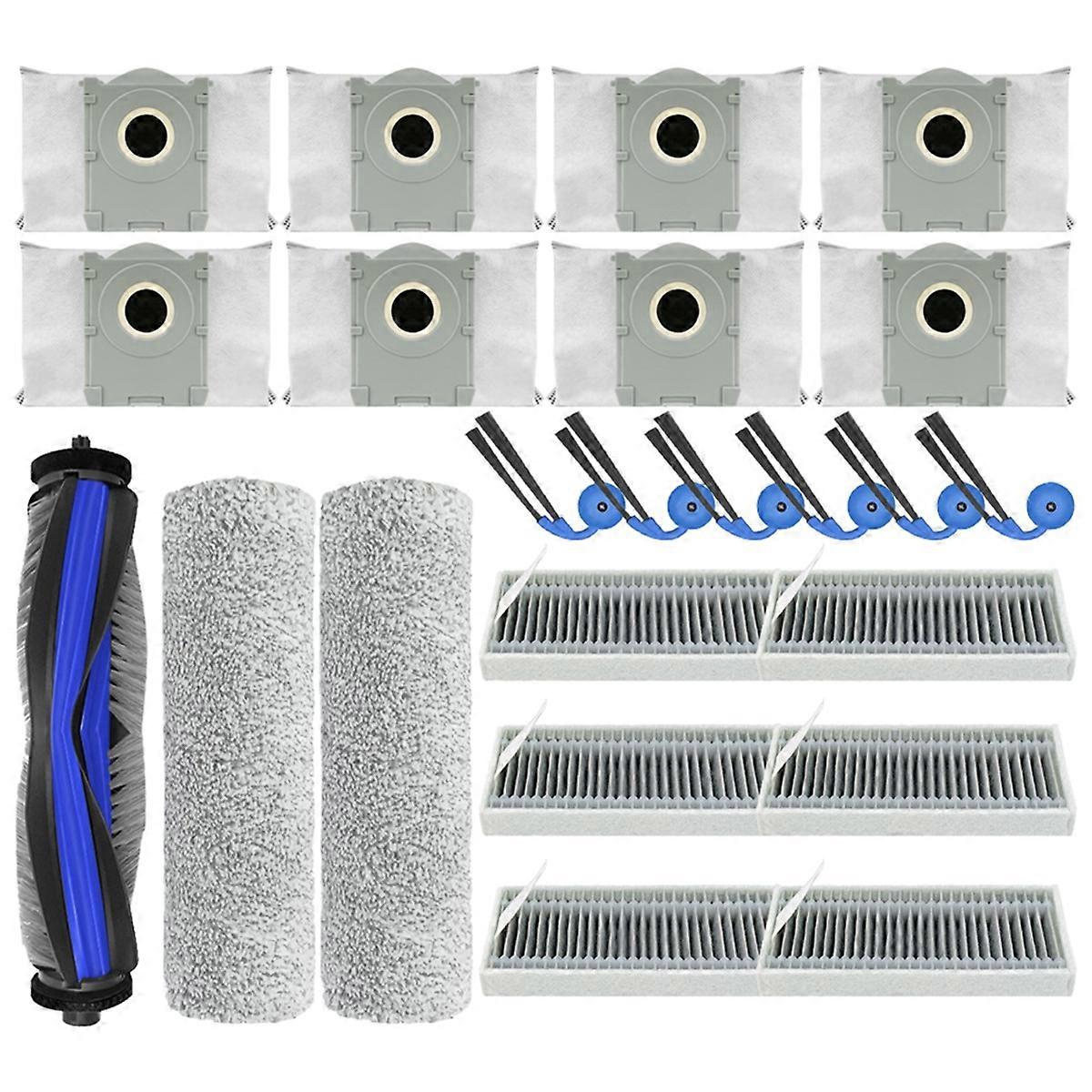 Ersatzteile Für Den Staubsauger X9 Pro Omni/x9 Pro: Bürste, Hepa-filter, Reinigungstuch Und Staubbeutel.