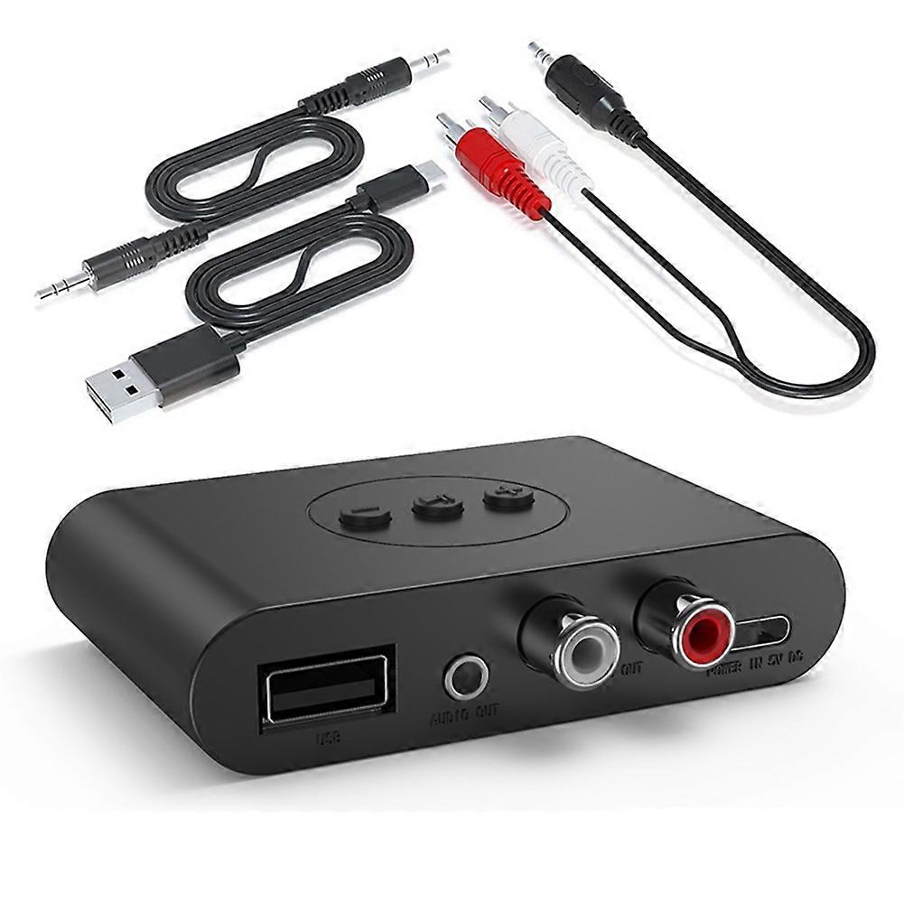 Bluetooth 5.3 Nfc Usb-audioempfänger Mit Usb-stick, Rca 3,5-mm-aux-usb-funkstereoadapter Für Autolautsprecher