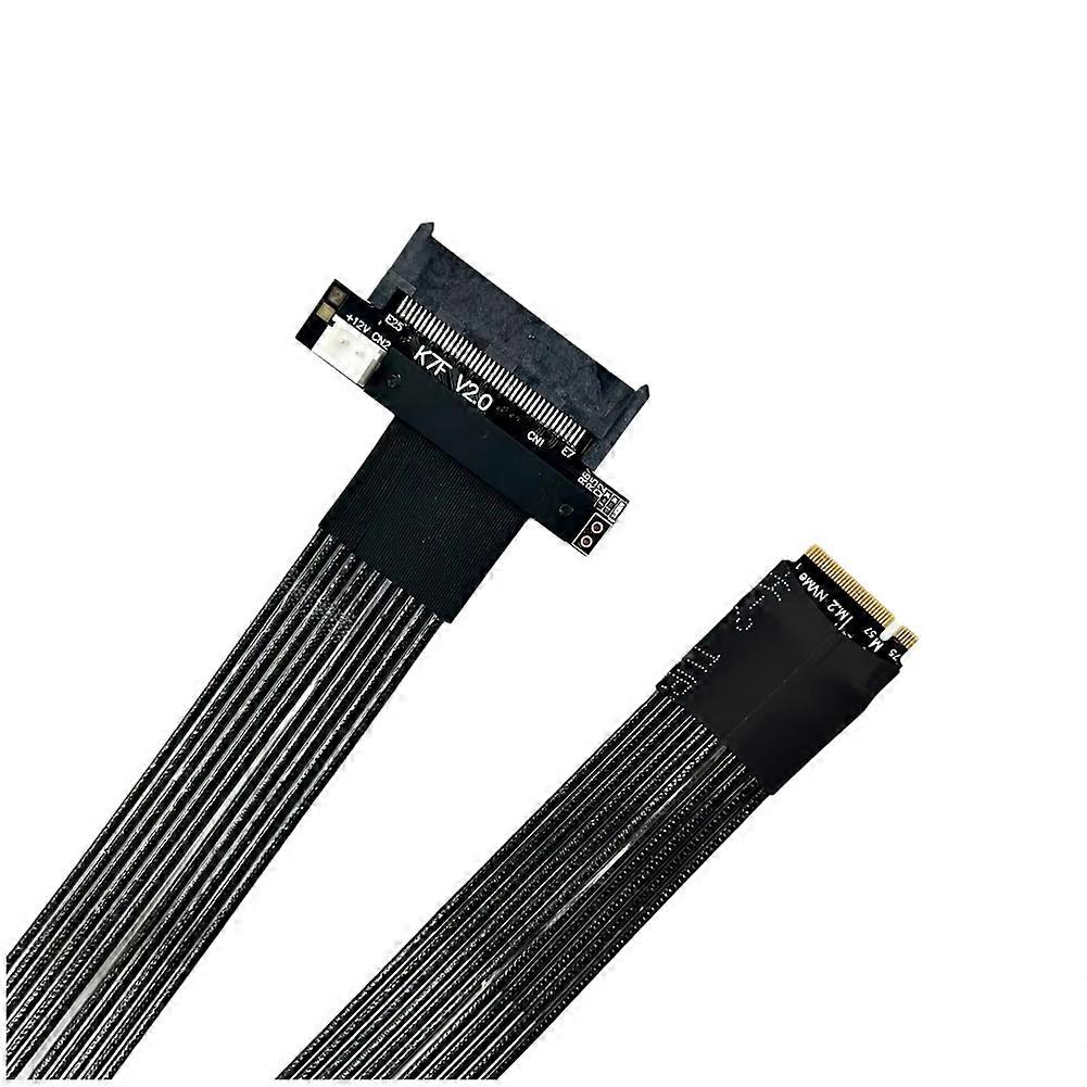 Adt-link M.2 Nvme Auf U.2 Sff-8639 Pcie 5.0 X4 Gen5 U2 Sff8639 Auf M.2 Mkey Ssd Verlängerungskabel, 20 Cm